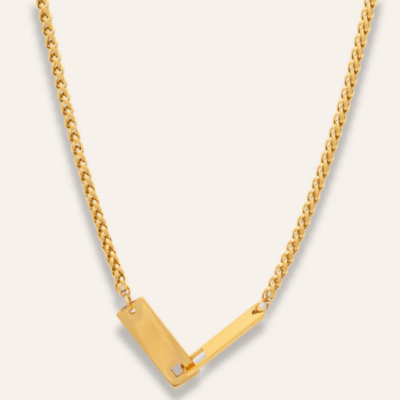 Sintridou - Stålhalsband Golden layered disc