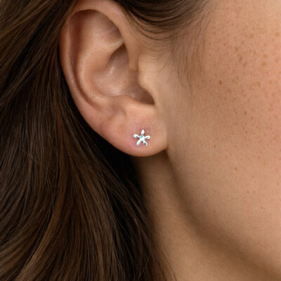 Drakenberg Sjölin - Silverörhängen Etoile drop studs