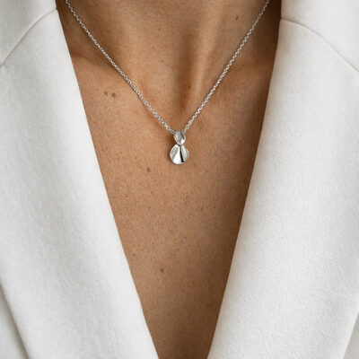 Drakenberg Sjölin - Silverhalsband Hortensia drop