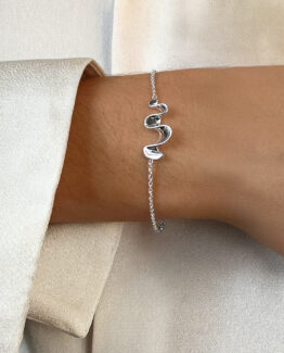 Drakenberg Sjölin-Silverarmband Water flow small brace