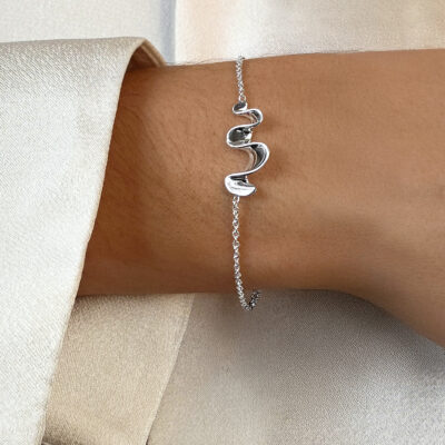 Drakenberg Sjölin-Silverarmband Water flow small brace