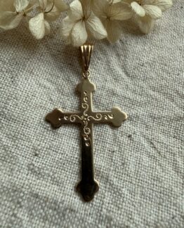 18K Vintage - Hängsmycke kors