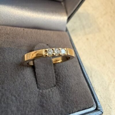 18K Vintage - Ring med briljanter 0,09ct