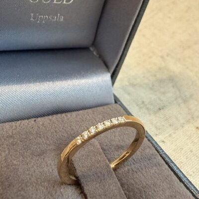 18K Vintage - Ring med briljanter 0,07ct