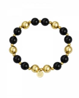 Bud to Rose- Armband Kelly svart/guld