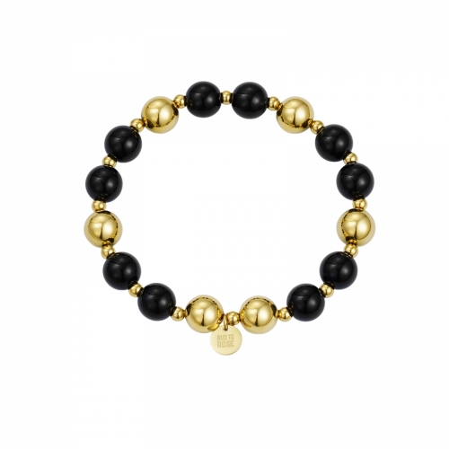Bud to Rose- Armband Kelly svart/guld