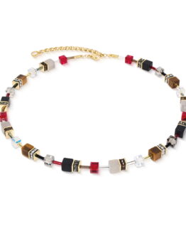 Coeur de Lion - Halsband Grey brown red