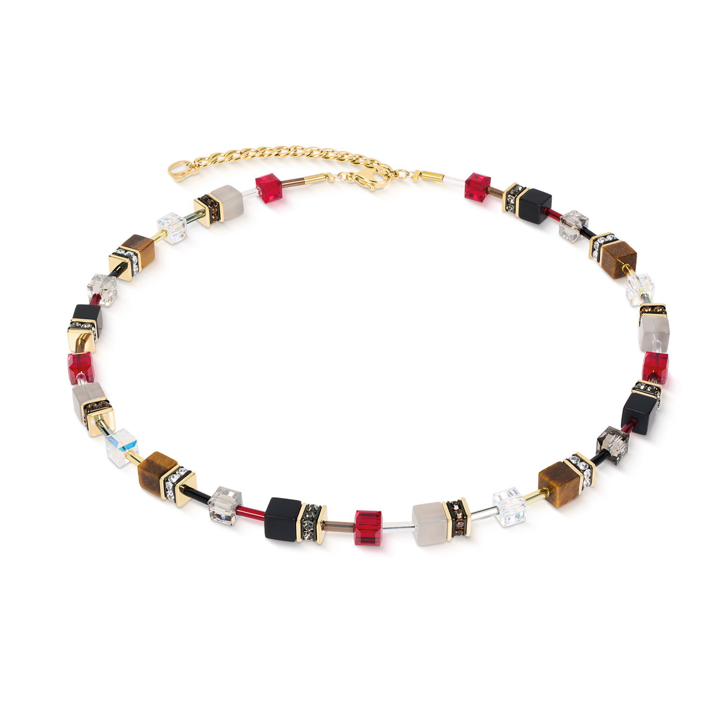Coeur de Lion - Halsband Grey brown red