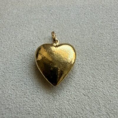 18K Vintage - Hängsmycke Hjärta massivt