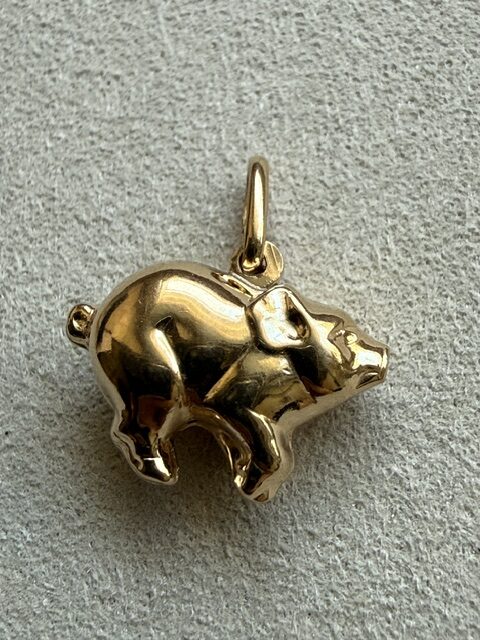 18K Vintage - Hängsmycke Gris