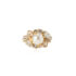 Molly Ring Pearl+Crystal Gold
