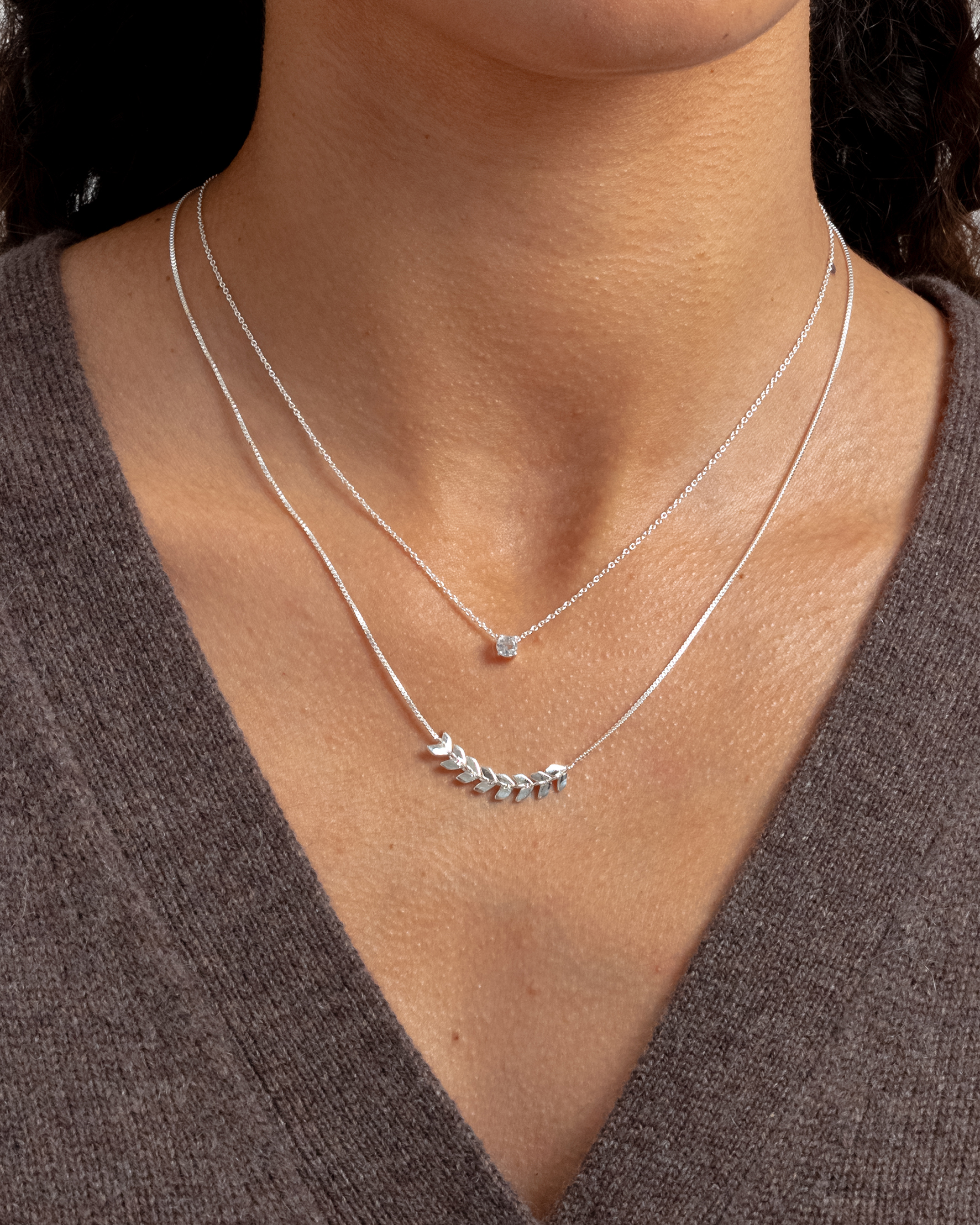 Syster P- Halsband Layers silver/guldpläterat