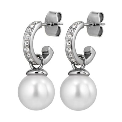 Dyrberg/Kern- Örhänge Liora white crystal