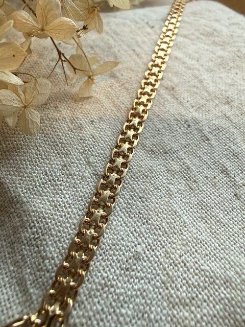 18K Vintage - Armband X-länk 18cm