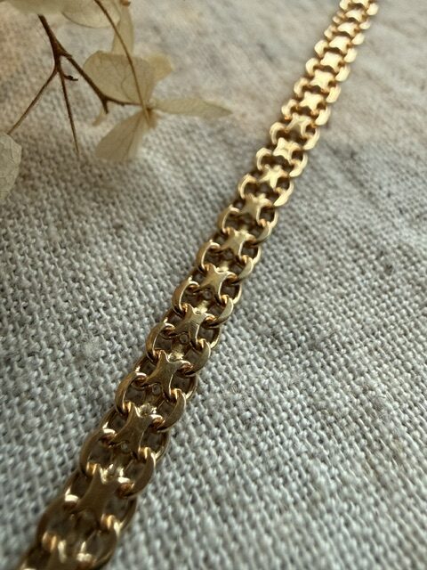 18K Vintage - Armband X-länk 18cm