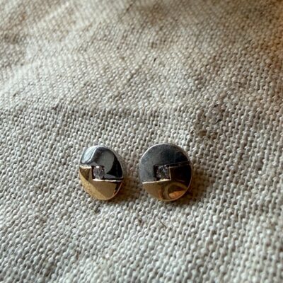 18K Vintage - Örhängen rött och vitt