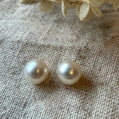 18K Vintage - Örhängen pärla