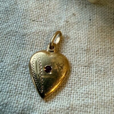 18K Vintage - Hängsmycke Hjärta