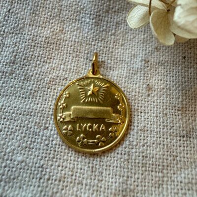 18K Vintage - Hängsmycke Lycka