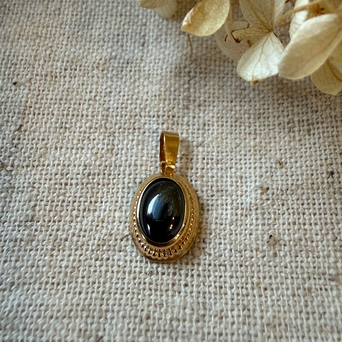 18K Vintage - Hängsmycke hematit