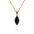 Petite Navette Neckalce Jet Gold